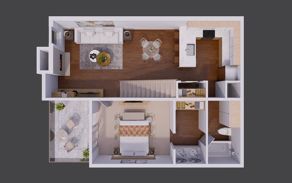 Floor plan B1 - Townhome
