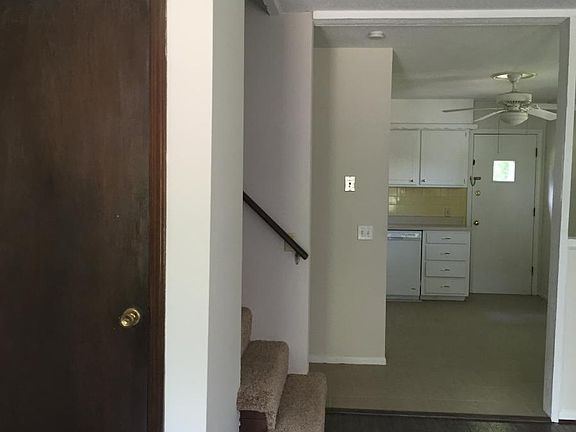 Living room with guest closet