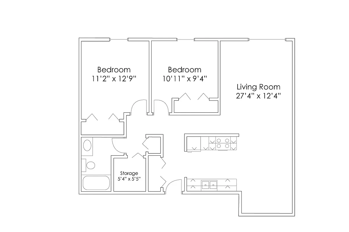 Floor plan 2 Bedroom C
