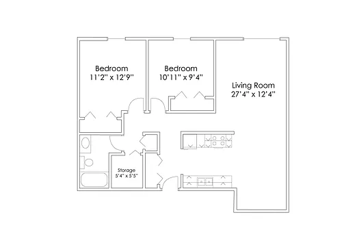 Floor plan 2 Bedroom C