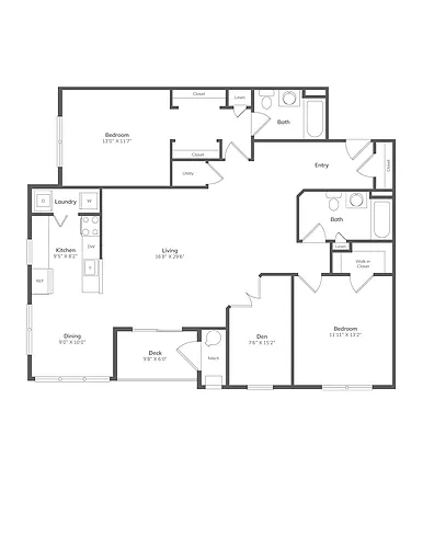 Floor plan Den-B2CD