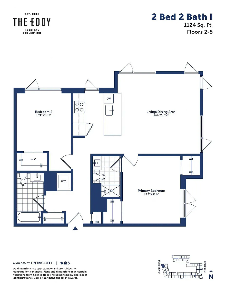 Floor plan 2 Bed 2 Bath I