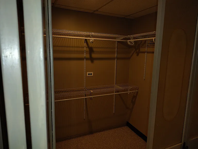 Front basement room's walk-in closet.