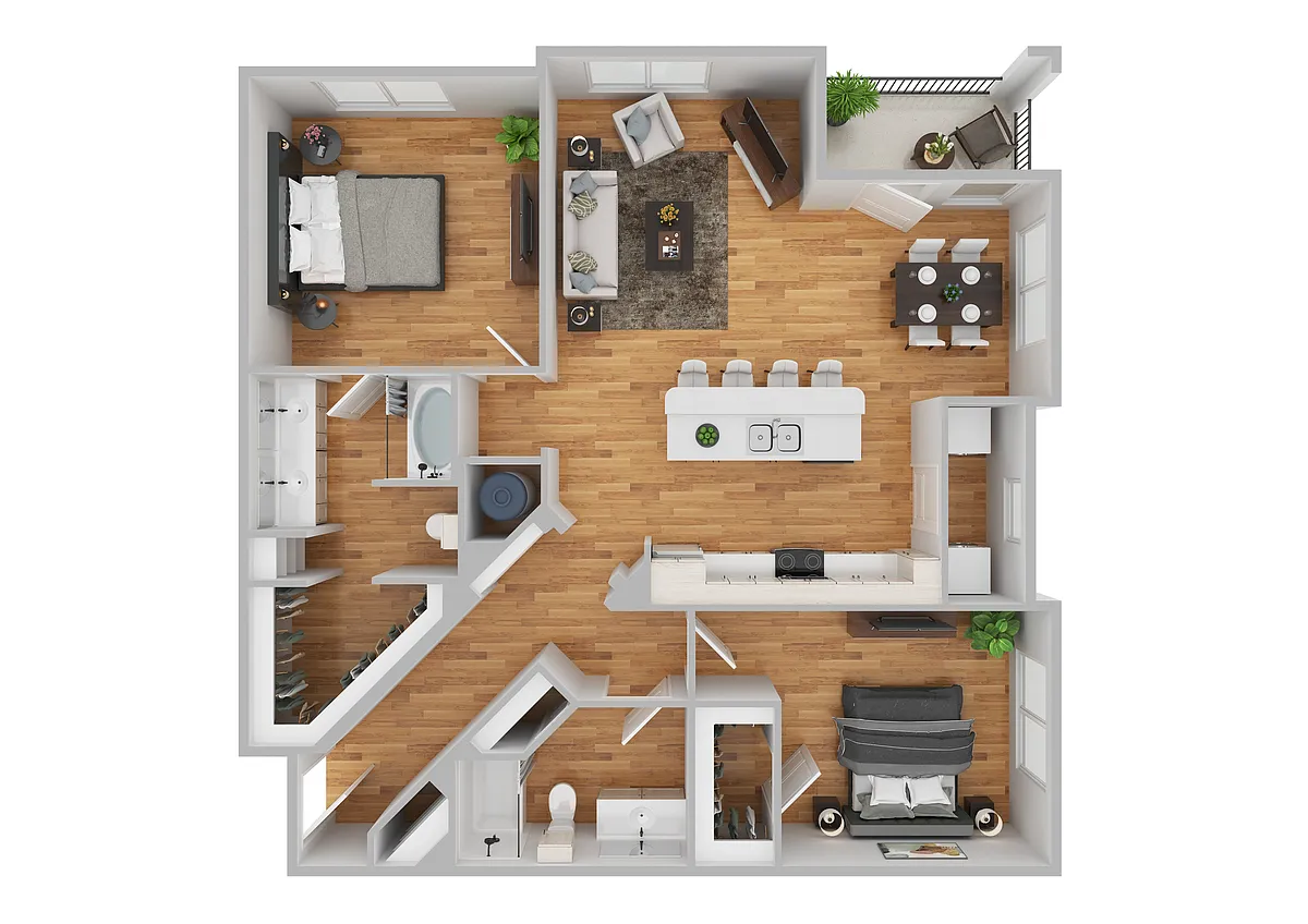Floor plan B3 | Renovated