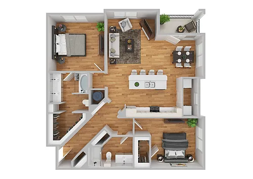 Floor plan B3 | Renovated