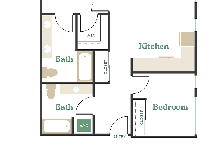 2 Bed, 2 Bath - Apt C 2 Bed, 2 Bath - Apt C