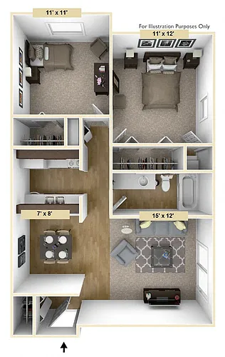 Floor plan Two Bedroom Coventry