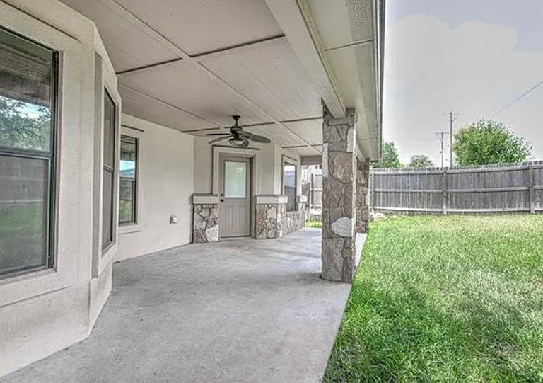 Covered back patio