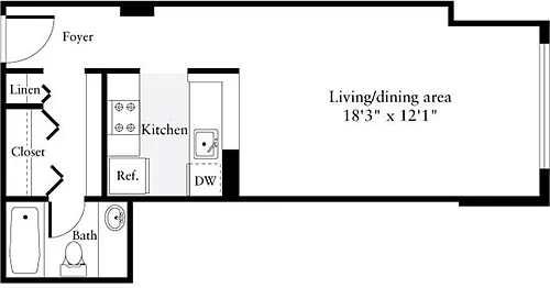 Floor plan Studio A