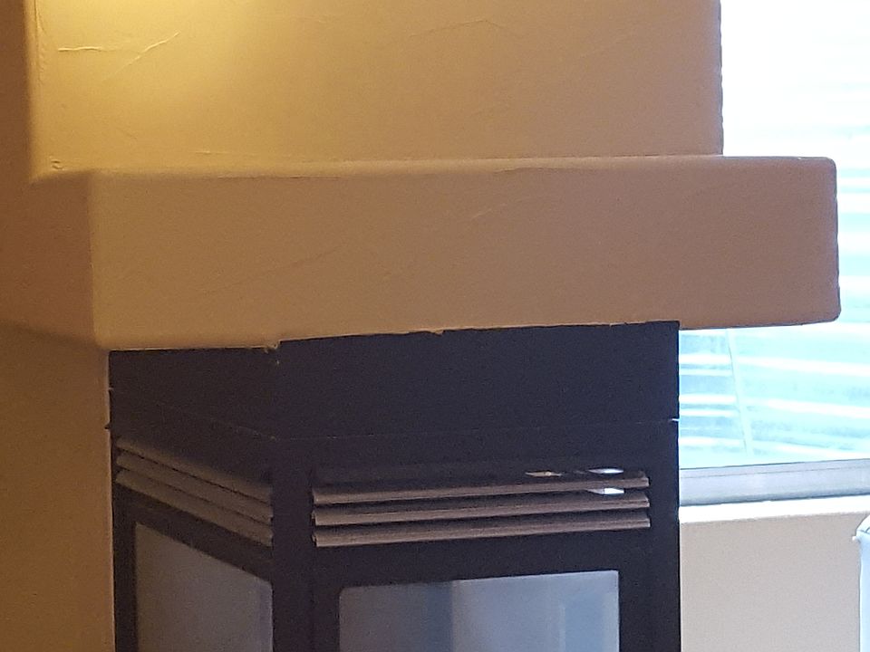 Downstairs 3 sided Fireplace