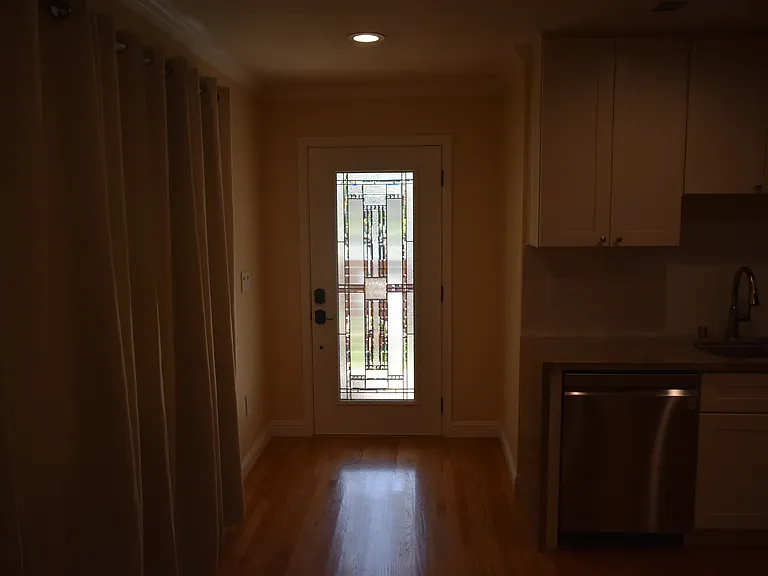 Front door from inside the Jr. ADU.