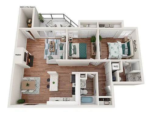 Floor plan 2X2 B