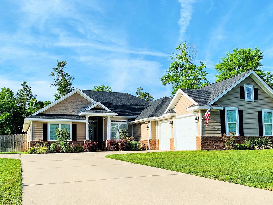 Front with landscaping 