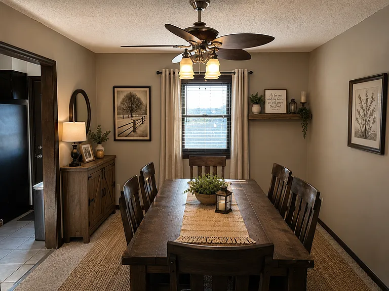 Gather, dine, and make memories in a dining room that's as warm and inviting as the meals you'll share.