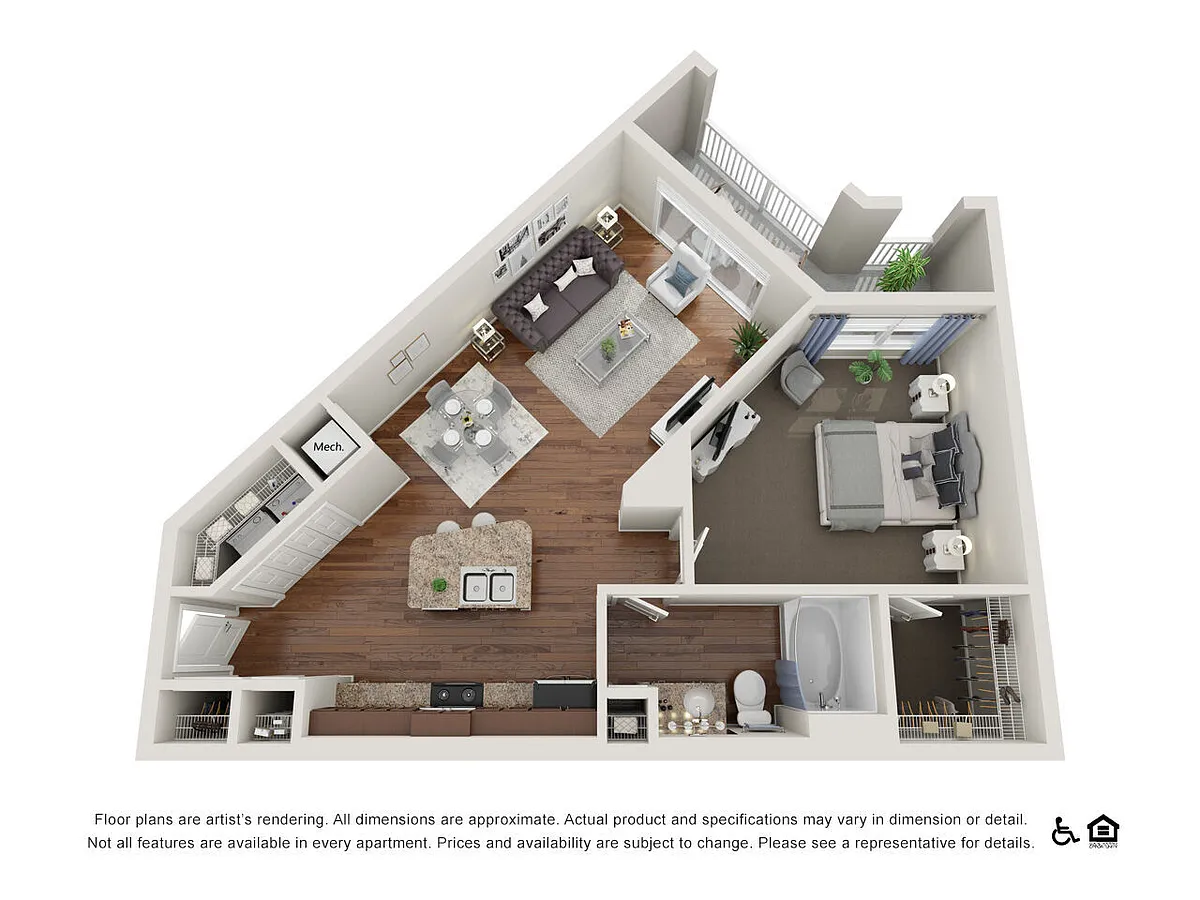 Floor plan A3.1 - 1x1