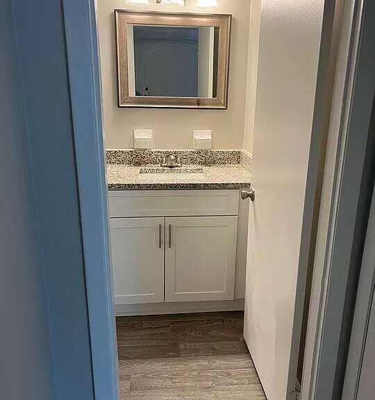 Elevate your lifestyle at Arbor Terrace with this elegantly designed bathroom featuring sleek finishes and modern amenities. Enjoy the perfect blend of comfort and style. Schedule your visit today to see it for yourself!