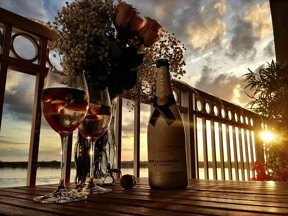 Sunset on the balcony