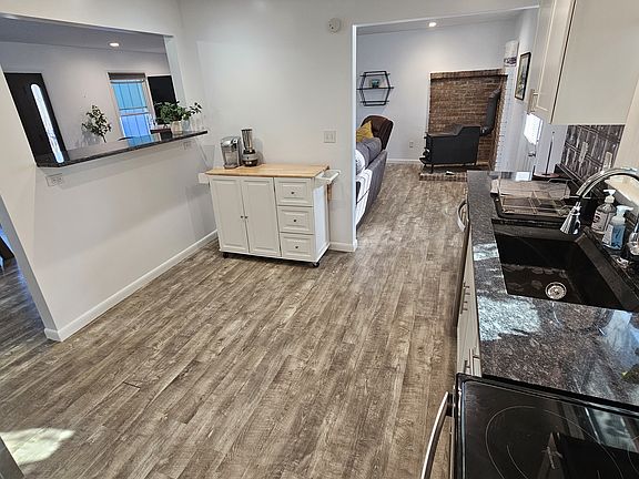 Kitchen facing living room.
