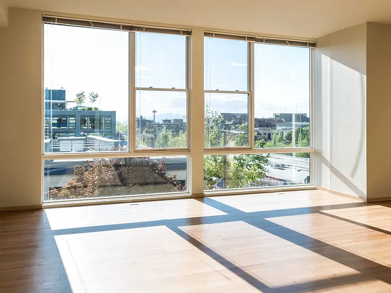 Living Room with Hard Surface Flooring and Floor-to-Ceiling Windows