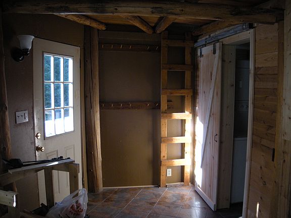 front entrance/bath room door