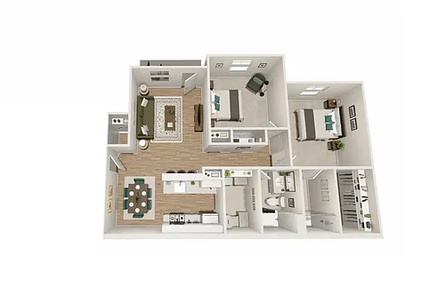 Floor plan 2 Bed 2 Bath