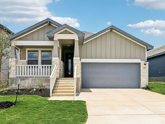 Front exterior of the Hughes floorplan at a Meritage Homes community.
