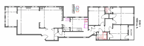 Floor plan Euclid Heights B 2815, 3 Bedroom 1.5 Bath