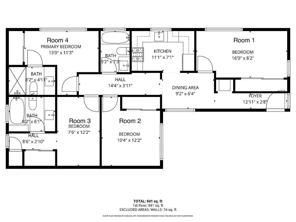 Floor plan 10791 Ohio 2 Single Room 1