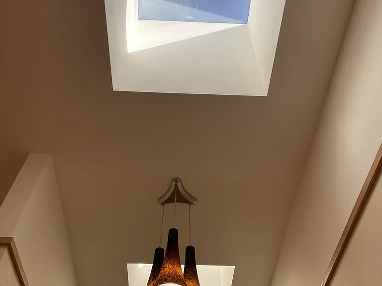 2 large skylights built into high ceilings