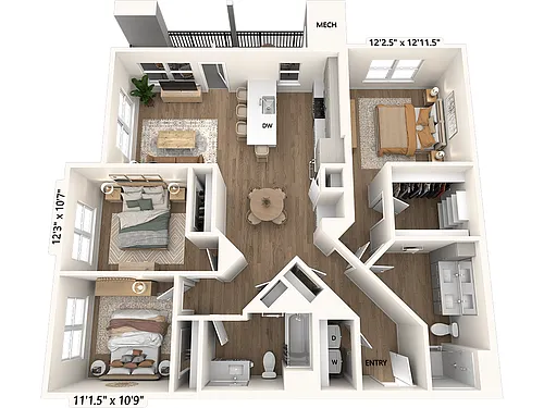 Floor plan C2-TypeB-OptionB-Scheme-3