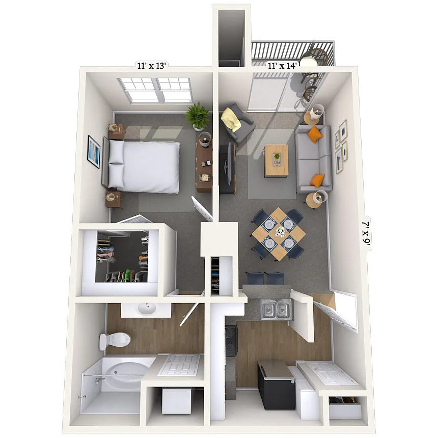 Floor plan Chelsea 1C