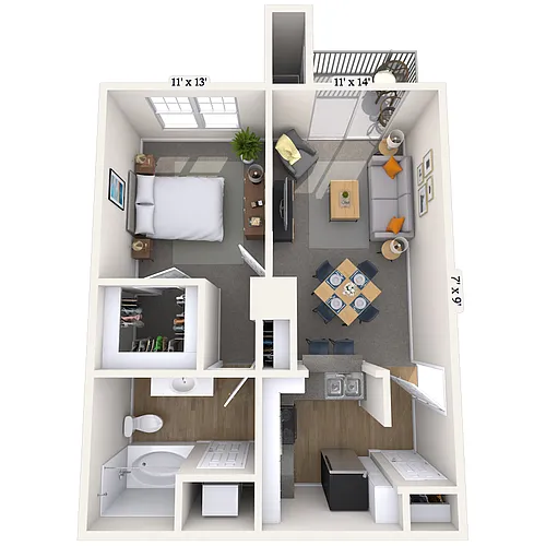 Floor plan Chelsea 1C