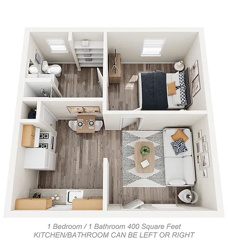 Floor plan 1 Bed 1 Bath