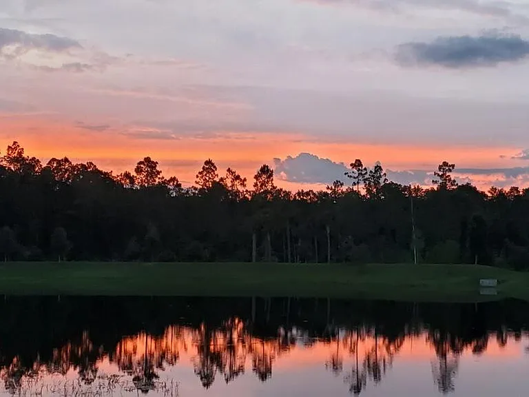 View from our backyard at sunset