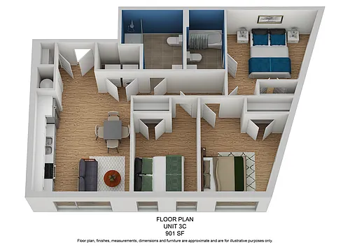 Floor plan 3 BR-C2