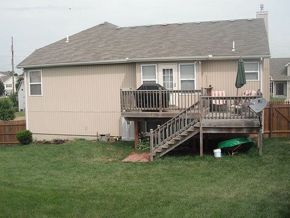HUGE fenced yard with two tiered deck!