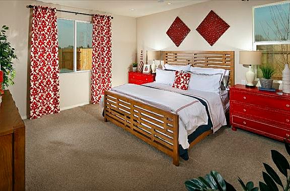 Master Bedrrom suite with window views to backyard