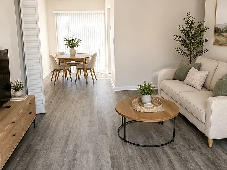 3 Bedroom Living Space Including Dining Room