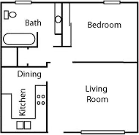 Floor plan One Bedroom