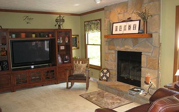 Family room fireplace