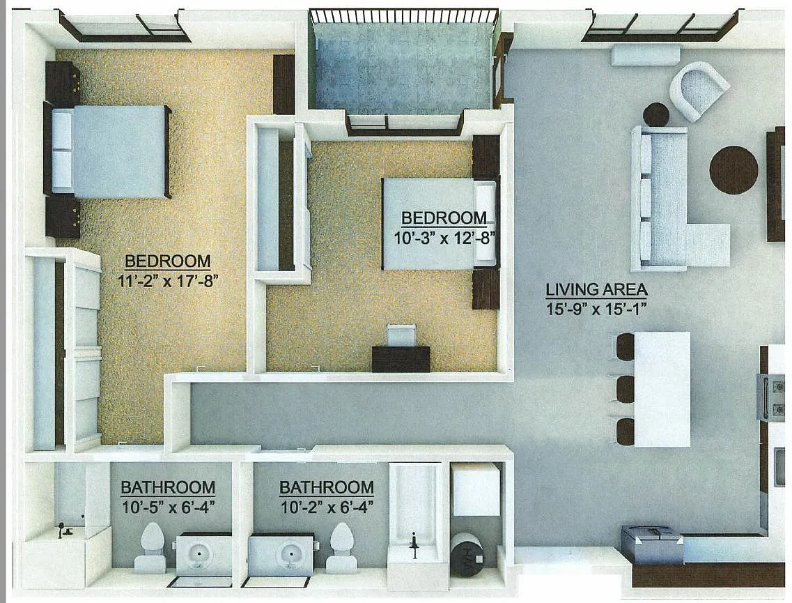 Floor plan 2 Bedroom C