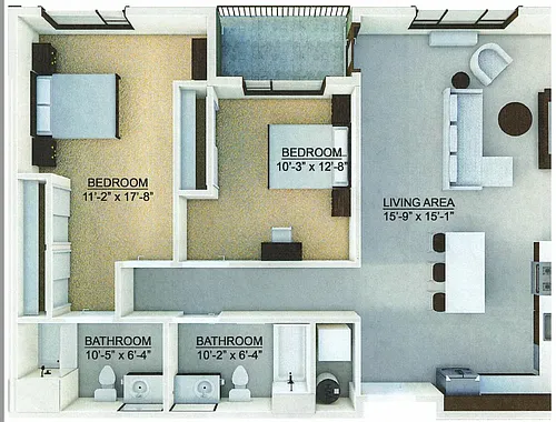 Floor plan 2 Bedroom C