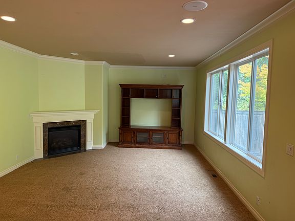Family room with entertainment center included