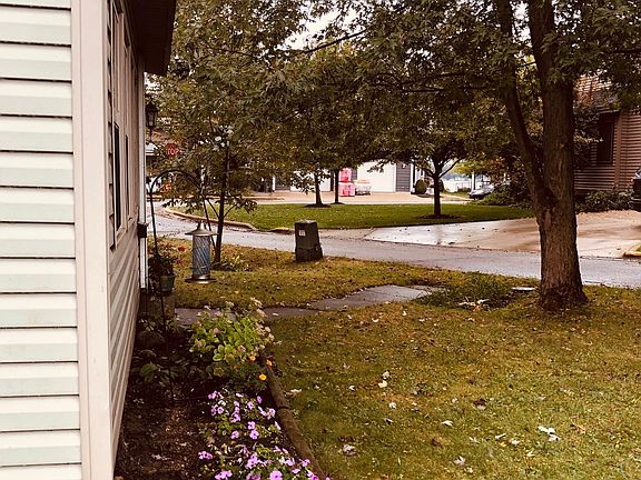 Across the front of the house