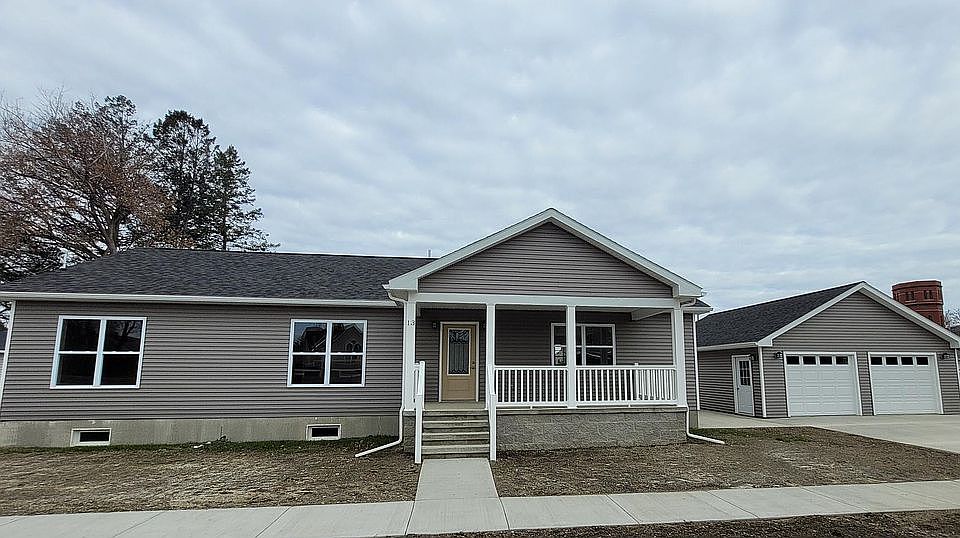 Front of house and garage
