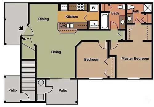 Floor plan Emerald Park Family 2 Bed