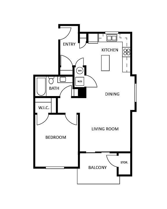 Floor plan One Bedroom