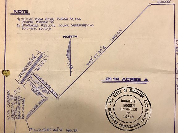 Survey with dimensions.