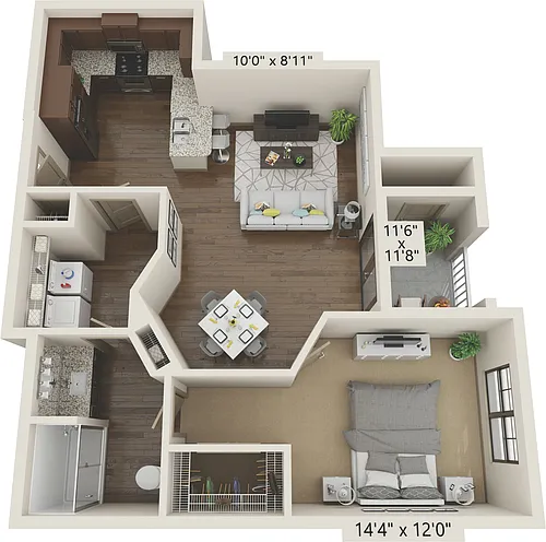 Floor plan 1X1