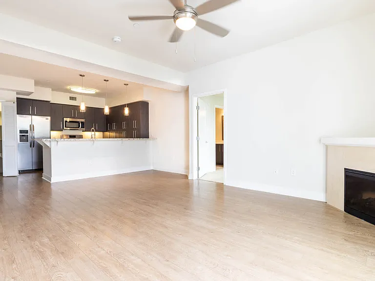 Living Room with Fireplace and Hard Surface Flooring